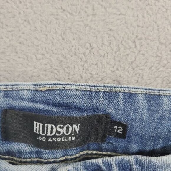 NEW Hudson Los Angeles Womens 12 Icy Blue Denim Straight-Leg Jeans H369 - Picture 6 of 9